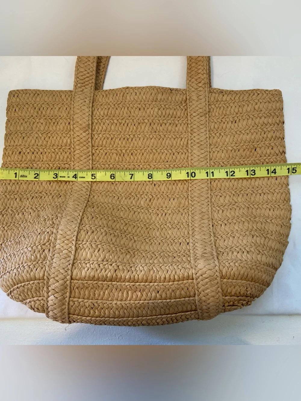 Draper James Natural Woven Straw Tote